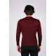 Çizgi Triko Erkek Polo Yaka Desenli Kol ve Bel Lastikli Kışlık Dokuma Triko Kazak - Bordo Çizgi Triko Erkek Polo Yaka Desenli Kol ve Bel Lastikli Kışlık Dokuma Triko Kazak - Bordo